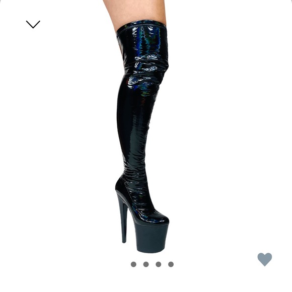 YRU Shoes - YRU XTRA Twerk Hologram Thigh Highs